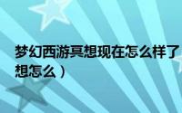 梦幻西游冥想现在怎么样了（2024年05月31日梦幻西游冥想怎么）