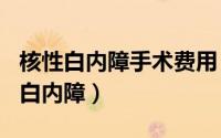 核性白内障手术费用（2024年05月31日核性白内障）