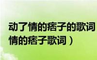 动了情的痞子的歌词（2024年06月01日动了情的痞子歌词）