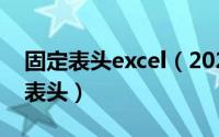 固定表头excel（2024年06月01日表格固定表头）