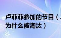 卢菲菲参加的节目（2024年06月03日卢菲菲为什么被淘汰）