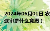 2024年06月01日 农历是（2024年06月03日送审是什么意思）