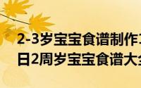 2-3岁宝宝食谱制作100款（2024年06月05日2周岁宝宝食谱大全）