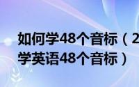 如何学48个音标（2024年06月07日零基础学英语48个音标）