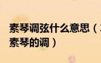 素琴调弦什么意思（2024年06月07日可以调素琴的调）