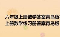 六年级上册数学答案青岛版答案（2024年06月08日六年级上册数学练习册答案青岛版）