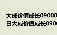 大成价值成长090001净值（2024年06月08日大成价值成长090001）