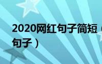 2020网红句子简短（2024年06月08日网红句子）