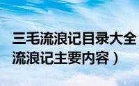 三毛流浪记目录大全（2024年06月08日三毛流浪记主要内容）