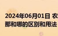 2024年06月01日 农历是（2024年06月10日那和哪的区别和用法）