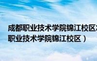 成都职业技术学院锦江校区怎么样（2024年06月10日成都职业技术学院锦江校区）