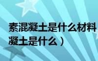 素混凝土是什么材料（2024年06月11日素混凝土是什么）