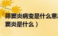 筛窦炎病变是什么意思（2024年06月11日筛窦炎是什么）