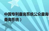 中国专利查询系统公众查询（2024年06月11日中国专利网查询系统）