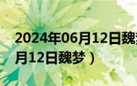 2024年06月12日魏梦最新消息（2024年06月12日魏梦）