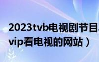 2023tvb电视剧节目单（2024年06月12日免vip看电视的网站）