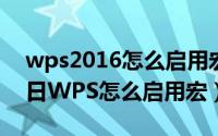 wps2016怎么启用宏功能（2024年06月12日WPS怎么启用宏）