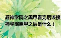 超神学院之黑甲看完后该接着看什么（2024年06月16日超神学院黑甲之后是什么）