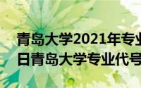 青岛大学2021年专业代码（2024年06月19日青岛大学专业代号）