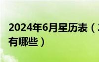 2024年6月星历表（2024年06月23日风水鱼有哪些）