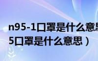 n95-1口罩是什么意思（2024年07月02日n95口罩是什么意思）