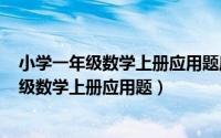 小学一年级数学上册应用题库（2024年07月04日小学一年级数学上册应用题）