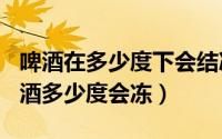 啤酒在多少度下会结冰（2024年07月06日啤酒多少度会冻）