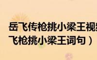 岳飞传枪挑小梁王视频（2024年07月06日岳飞枪挑小梁王词句）