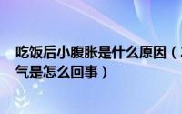 吃饭后小腹胀是什么原因（2024年07月06日吃饭后小腹胀气是怎么回事）