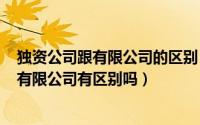 独资公司跟有限公司的区别（2024年07月10日独资公司跟有限公司有区别吗）