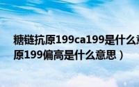 糖链抗原199ca199是什么意思（2024年07月12日糖链抗原199偏高是什么意思）