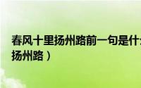 春风十里扬州路前一句是什么（2024年07月14日春风十里扬州路）