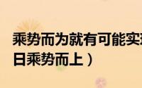 乘势而为就有可能实现蜕变（2024年07月14日乘势而上）