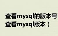 查看mysql的版本号（2024年07月14日如何查看mysql版本）