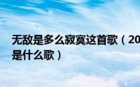 无敌是多么寂寞这首歌（2024年07月15日无敌是多么寂寞是什么歌）