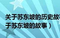 关于苏东坡的历史故事（2024年07月20日关于苏东坡的故事）