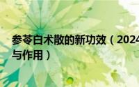 参苓白术散的新功效（2024年07月24日参苓白术散的功效与作用）