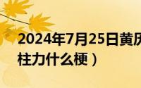 2024年7月25日黄历（2024年07月25日人柱力什么梗）