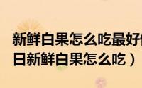 新鲜白果怎么吃最好做好吃（2024年07月26日新鲜白果怎么吃）