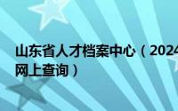 山东省人才档案中心（2024年07月29日山东人事档案查询网上查询）