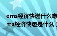 ems经济快递什么意思（2024年07月31日ems经济快递是什么）