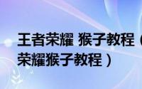 王者荣耀 猴子教程（2024年07月31日王者荣耀猴子教程）