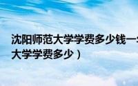 沈阳师范大学学费多少钱一年（2024年08月05日沈阳师范大学学费多少）