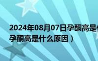 2024年08月07日孕酮高是什么原因呢（2024年08月07日孕酮高是什么原因）