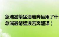 急湍甚箭猛浪若奔运用了什么修辞手法（2024年08月09日急湍甚箭猛浪若奔翻译）