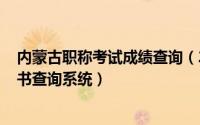 内蒙古职称考试成绩查询（2024年08月10日内蒙古职称证书查询系统）