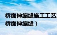 桥面伸缩缝施工工艺流程（2024年08月10日桥面伸缩缝）