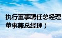 执行董事聘任总经理（2024年08月13日执行董事兼总经理）