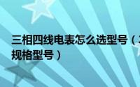 三相四线电表怎么选型号（2024年08月13日三相四线电表规格型号）