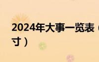 2024年大事一览表（2024年08月13日大二寸）